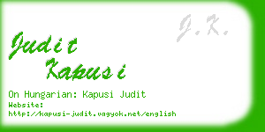 judit kapusi business card